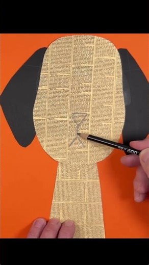 Make a Newspaper Dalmatian Dog Collage