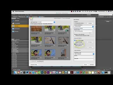Importing photos with Adobe Bridge