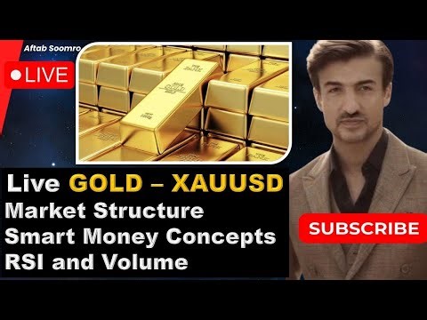 Live GOLD - XAUUSD SMC, Volume and RSI Trading #98