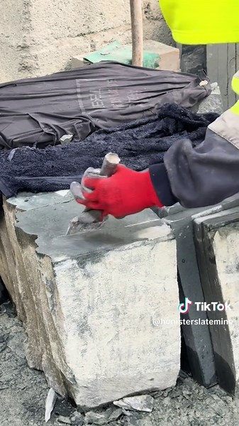 Raw Slate Sounds #slate #sounds #asmr #slatesplitting #satisfying #honister #sound