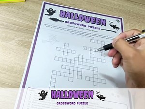 Halloween Printable Crossword Puzzle – Fun Family Office Game Team Building Company Game Office Halloween Activity Printable Game - Etsy Canada
