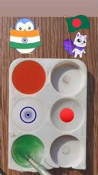 Indian + Bangladesh flag painting #shortvideo #trending