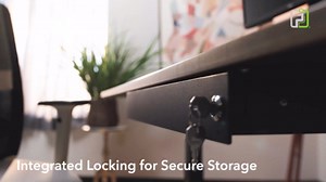 PERFECT POSTURE Max Under Desk Storage Drawer – Large Desk Drawer with Lock for Regular & Sit-Stand Standing Desks, White (16.2” x 9.3")