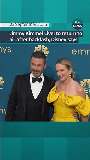 Jimmy Kimmel Live! to return to air after backlash, Disney says | ITV News
