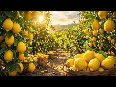 Lemon Farming and Harvesting Full Process | Fresh Lemon Picking From Farm to Factory