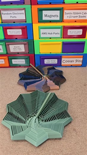 3D Printed and Expanding Fidget with New SUNLU Silk I Got These fidgets are pretty cool. I am hooked on the sound they make. Printed on my Bambu Lab H2S Print can be found here Expanded Sensory Fidget Star - WITH HANDLES By Dave'sPrints https://makerworld.com/en/models/1453243-expanded-sensory-fidget-star-with-handles#profileId-1514250 Filament used for these were SUNLU Silk Bronze (Green) PLA https://amzn.to/4hYvt2m This is the Orange, Blue & Green from SUNLU Triple Color 4 Pack https://amzn.to