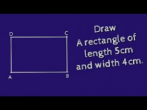 How to draw a rectangle of length 5cm and width 4cm.‪@SHSIRCLASSES‬ .