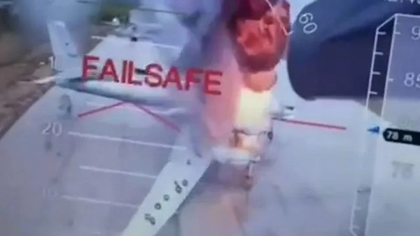 A Ukrainian naval drone blew up in a NATO port after Russian electronic warfare pushed it off course