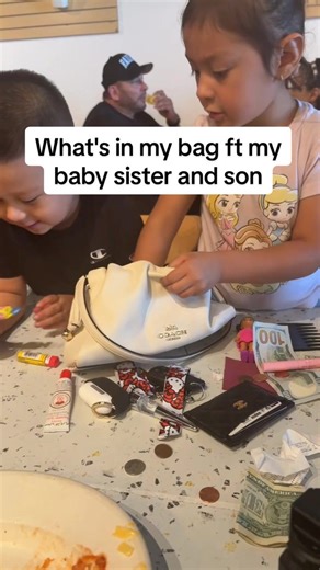 She's 4 my son is 3 🤣 #babysister #son #fyp #whatsinmybag #momlife | What's In My Bag