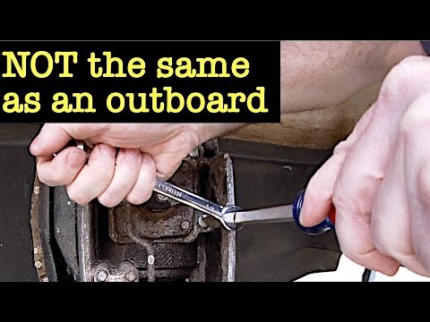 Volvo Penta DP outdrive oil change. How to change the oil in a duo prop