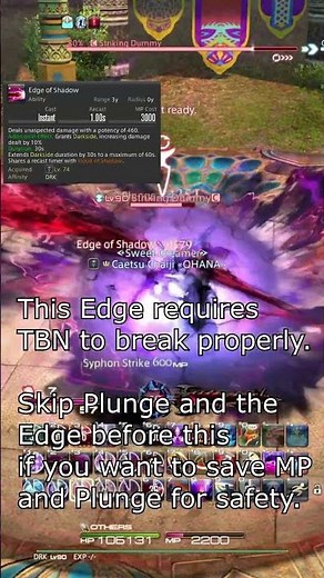 Dark Knight Speedy Opener and stockpiling Rotation! #ffxiv #endwalker #shorts