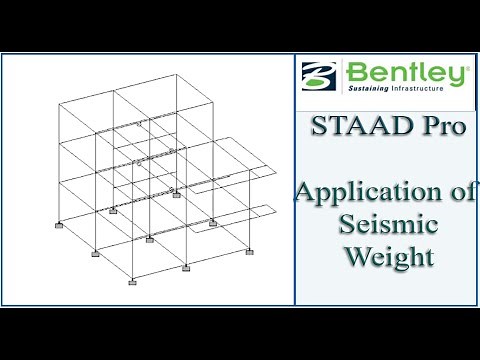 STAAD Pro Tutorial For Beginners [Episode 21]: Application of Seismic Weight
