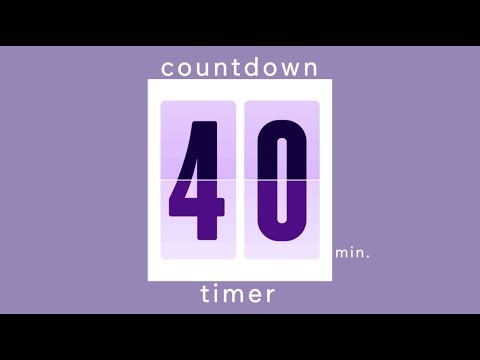 40 min countdown timer / violet design • flip timer • no music • only bell / productivity