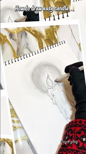 🕯️ Easy Candle Sketch | Simple Drawing for Beginners | Pencil Art Tutorial#artlovers #shorts