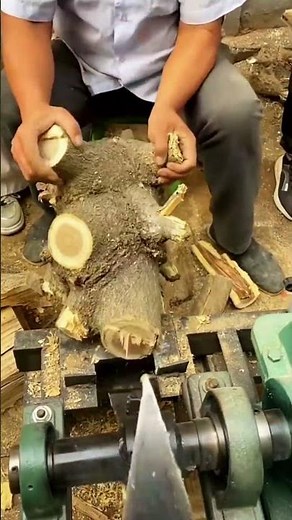 Not So Easy This Time 😱 ! Extreme Wood Splitting #shorts #firewood #artifacts