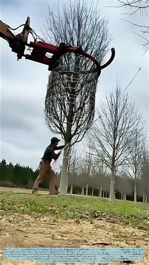 Taming the Canopy: The Mechanical Hug That Preps Trees for a New Home