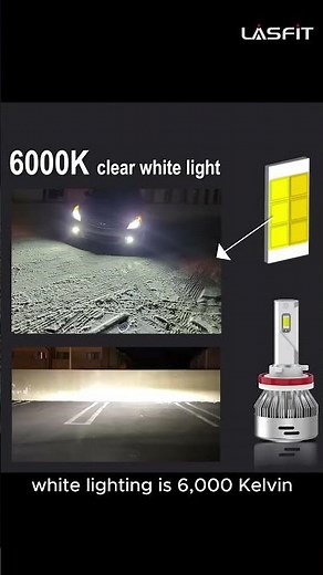 White vs Yellow fog light which one do you choose? #ledbulb #lasfit