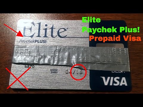 ✅ Elite Paychek Plus Prepaid Visa Debit Review 🔴