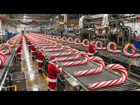 Inside a Modern Candy Factory: How Millions of Christmas Candy Canes Are Made