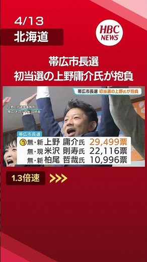 [Obihiro Mayoral Election] First-time winner Yosuke Ueno (52) states his aspirations: "I want to ...