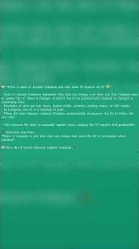 What Is State in Jetpack Compose? 🤔 Explained Simply #androidinterview#shorts #facts #goviralshorts