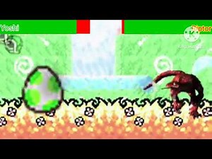 Yoshi vs Riptor with healthbars / Death Battle