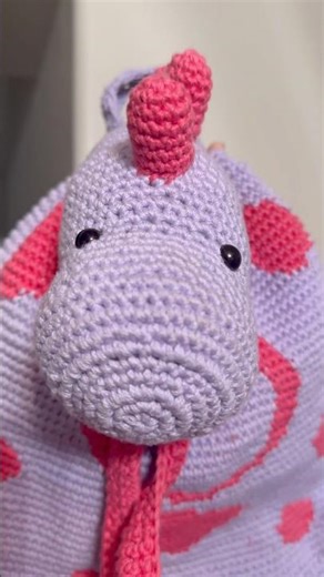 Dino Crochet Backpack #crochet #dinosaur #diy