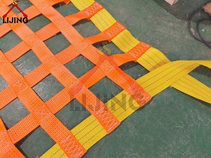 [Hot Item] Polyester Cargo Hoisting Net Cargo Lifting Sling 50mm Width for Construction Rigging Moving Towing
