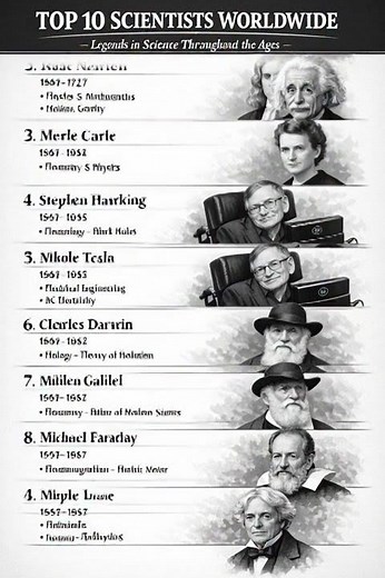 Top 10 Scientists Who Changed the World Forever 🧠⚡ | Legends of Science