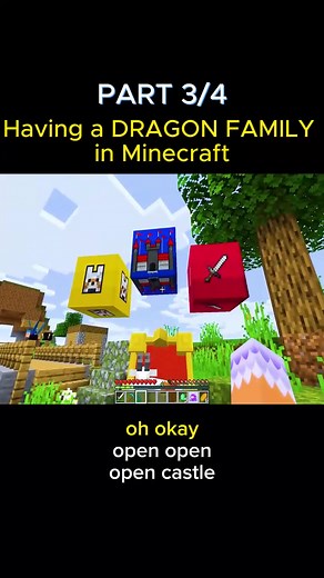 Having a DRAGON FAMILY in Minecraft - P3/4 #aphmau #viralgame #fypシ゚viral #viralvideos #minecraft