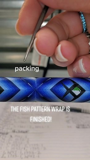 Crafting a Custom Fishing Rod: Fish Wrap Pattern Completion
