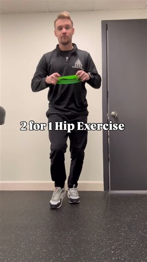 Save time with this easy hip exercise! #hippain #glutestrength #hipflexor #glute #resistanceband #phsyicaltherapy #apexphysicaltherapy #kneepain #lowbackpain | Apex Physical Therapy