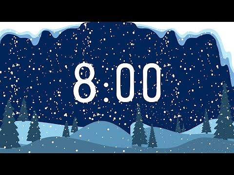 Winter Themed 8 Minute Timer Video | Snowy Day | Classroom Timer | Winter Vibes | Wintery Countdown