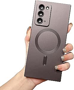 phylla for Samsung Galaxy Note 20 Phone case [Compatible with MagSafe] [Full Camera Protection Slim] Luxury Magnetic Solid Color Cover Soft Silicone Bumper for Note 20 5g 6.7" 2020 (Wine Red)