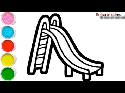 🛝 Magic Slide Coloring for Kids | Super Easy Playground Drawing 🎨