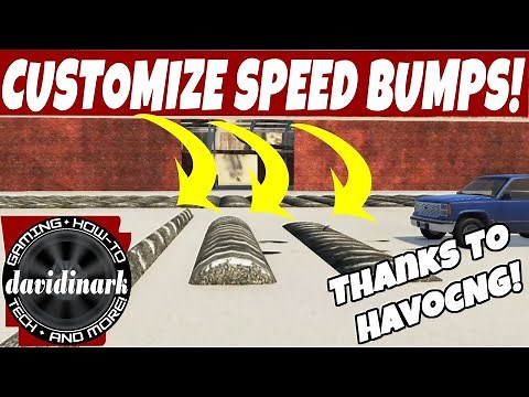 TUTORIAL - How to adjust size of SPEED BUMPS in BeamNG Drive! Thanks to HavocNG!