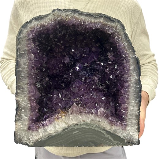 Natural Purple Amethyst Cathedral 47.55 Lbs | Standing Geode Cave Color Crystal 12” W/ Base | Home Office Décor - Etsy