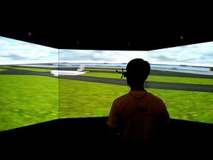 Demonstration of the 3D virtual reality immersion centre developed by NYP and Eon Reality