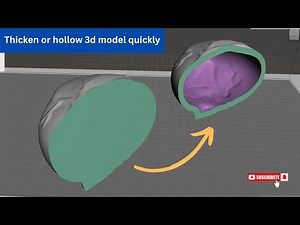How to Shell or Make Hollow any 3d model quickly || #3dmodeling #3dprinting