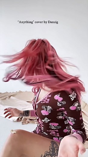 Anita Sirene on Instagram: "I have such a deep love for Danzig- I did not do this cover justice- “anything” by Danzig (also watch my videos on YouTube if you want more consistent posting) thank you 😌 hair by @rafi_usa"