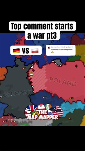 Top comment starts a war pt3 🇩🇪vs 🇵🇱 #map #mapping #geography #europe #tiktok