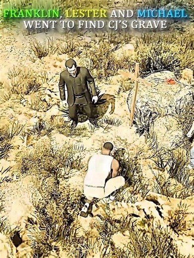 Gta Characters found CJ's Grave IN GTA V 😢 #sad #gta #gtasa #gta5 #sadstatus #rockstargames #shorts