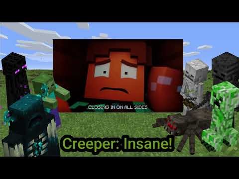Minecraft mobs reacts to Warden Rap