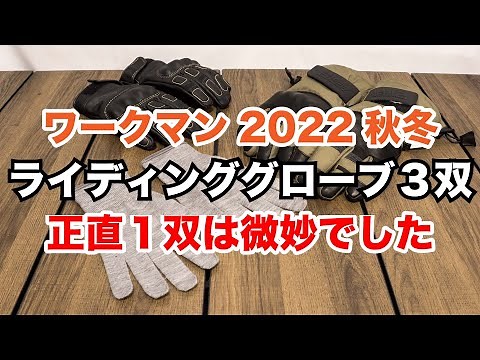 Workman's 3 motorcycle riding gloves for fall/winter 2022