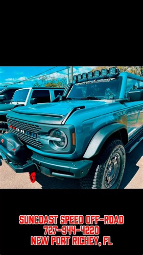 Check out this Bronco Everglades edition we just hooked up with new Diode Dynamics Lighting 🔥 a bad ass light bar with color-changing options and some clean ditch lights that make an awesome upgrade and killer night setup! 💡💪 #Bronco #diodedynamics #SunCoastSpeed #offroadlighting | SunCoast Speed & Off-Road