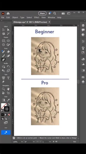Daniel Zhus | design.blog on Instagram: "Tips to Sketched Art to Vector 💥💥 By @d3design.vn . . #graphicdesign #shorttutorial #adobe #fixthephoto #adobeillustratortips"