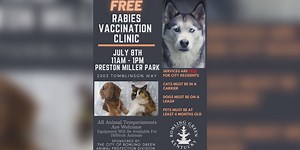 Free Rabies Vaccine for dogs and cats over 4 months