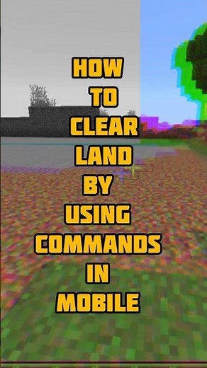 How to clear land by using commands #minecraft #commandstutorial #shorts #viral