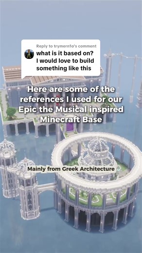 Replying to @trymern1o Try Greek architecture on your Minecraft survival bases now! I'll do an in-depth explanation of the full design soon. So watch out. #minecraftgreek #ithaca #epicthemusical #minecraftbuilds #minecraftbuilding