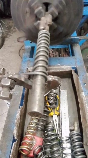 Turning wire into spring on manual machine#Short